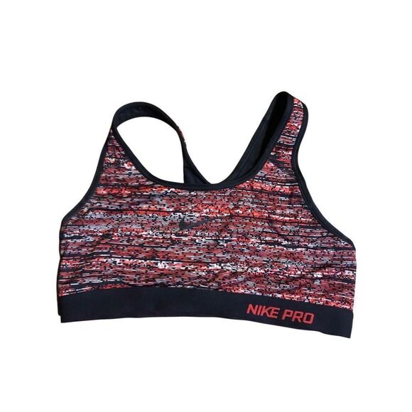 Nike Pro Dri-Fit Women's MultiColor Comfort Racer Back Sports Bra Size Medium - Picture 1 of 7
